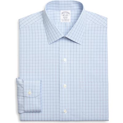 Brooks Brothers Regent Regular Fit Non-Iron Stretch Check Dress Shirt
