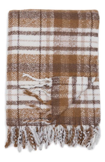 Envogue Harrier Plaid Throw Blanket In Mauve