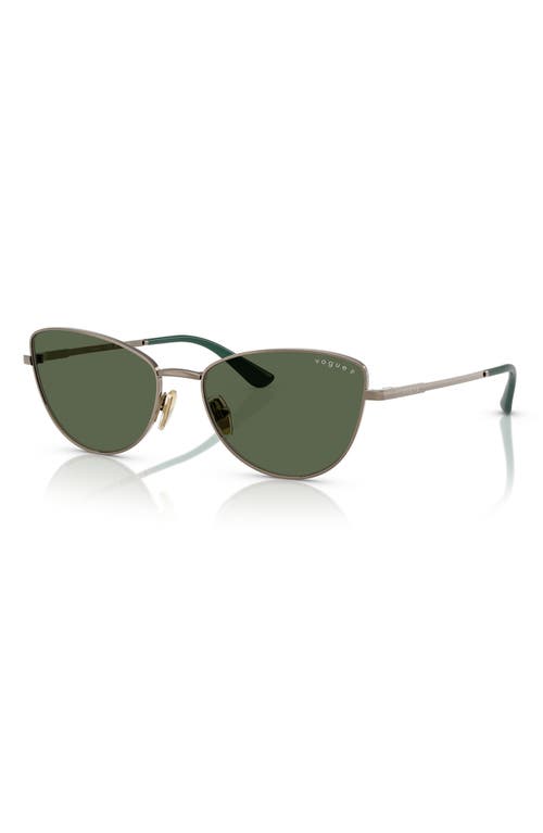 Vogue 56mm Polarized Butterfly Sunglasses In Lite Brown