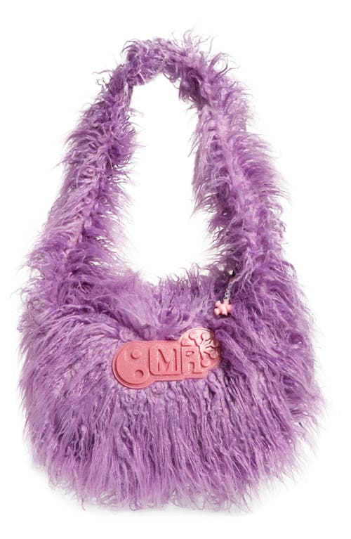 Hairy Charm Pull Bag in Lilac