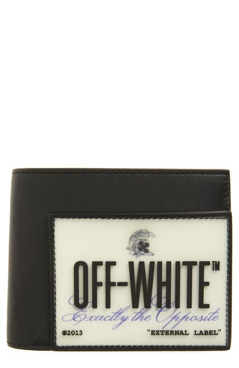 Off-White Leather Diagonals Bifold Wallet for Men