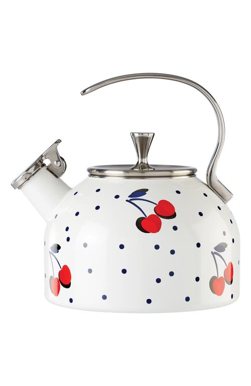 Kate Spade New York cherry dot tea kettle in White Multi at Nordstrom