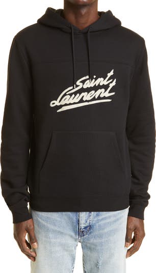 Saint Laurent Hoodie With Logo in Brown for Men