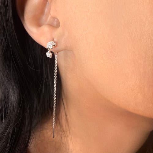 Shop Luvmyjewelry Dazzling Star Duo Tack-in Sterling Silver Diamond Drop Earring