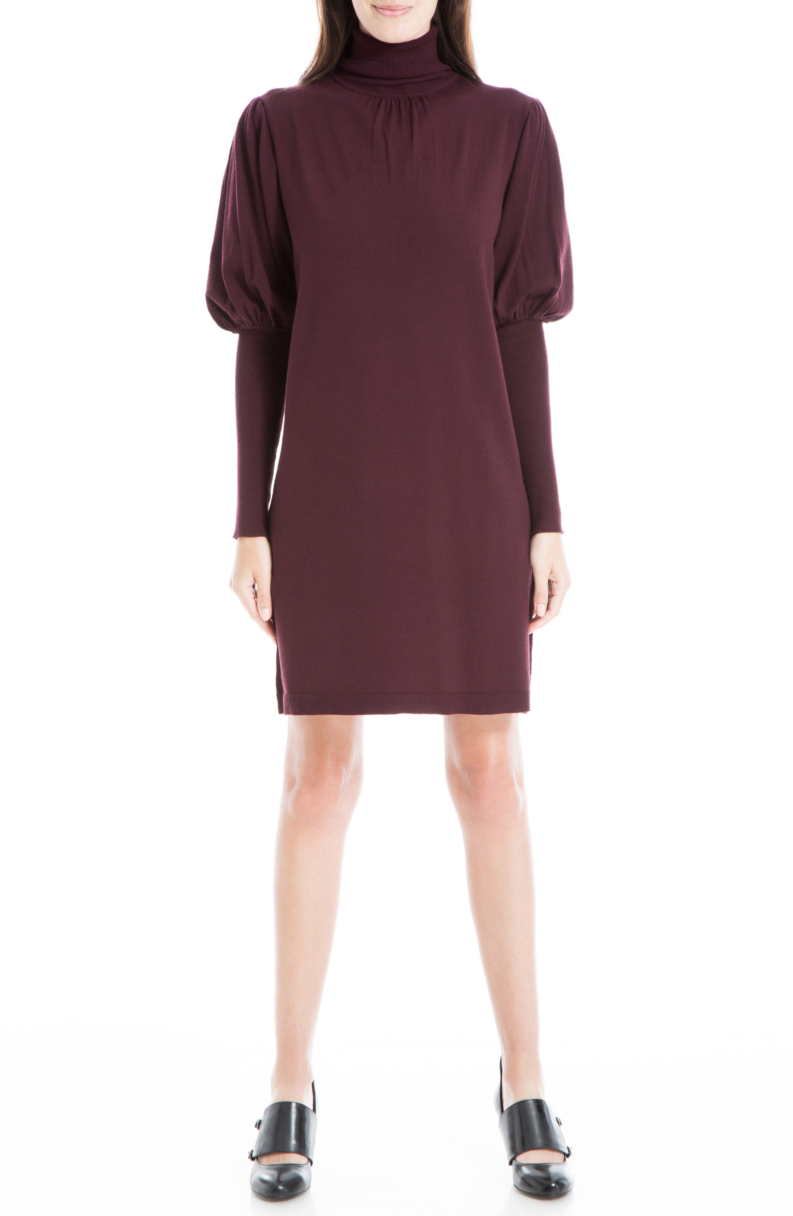 Burgundy Sweater Dresses for Women 