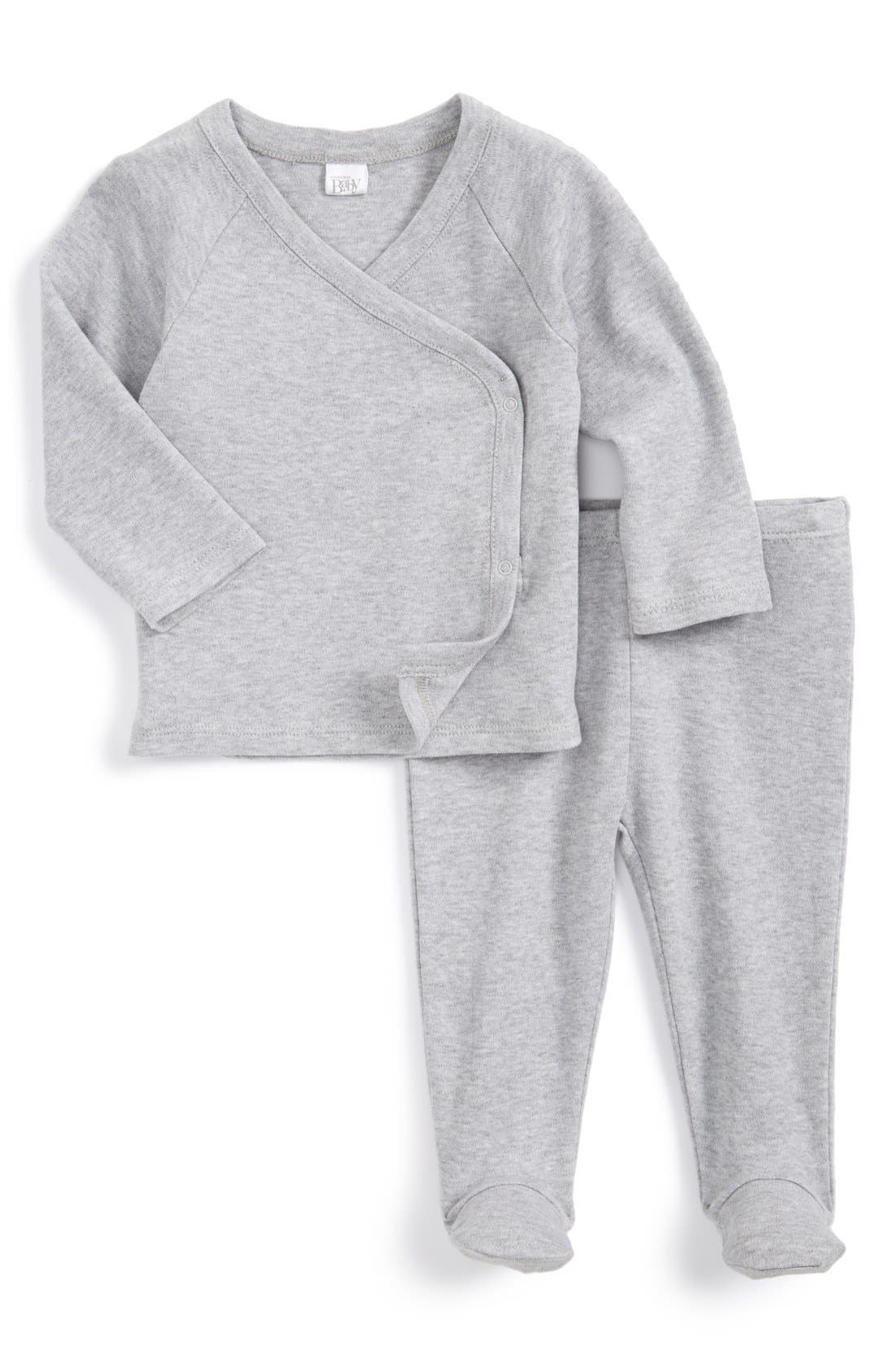 Nordstrom Baby Wrap Top & Footed Pants (Baby) Nordstrom