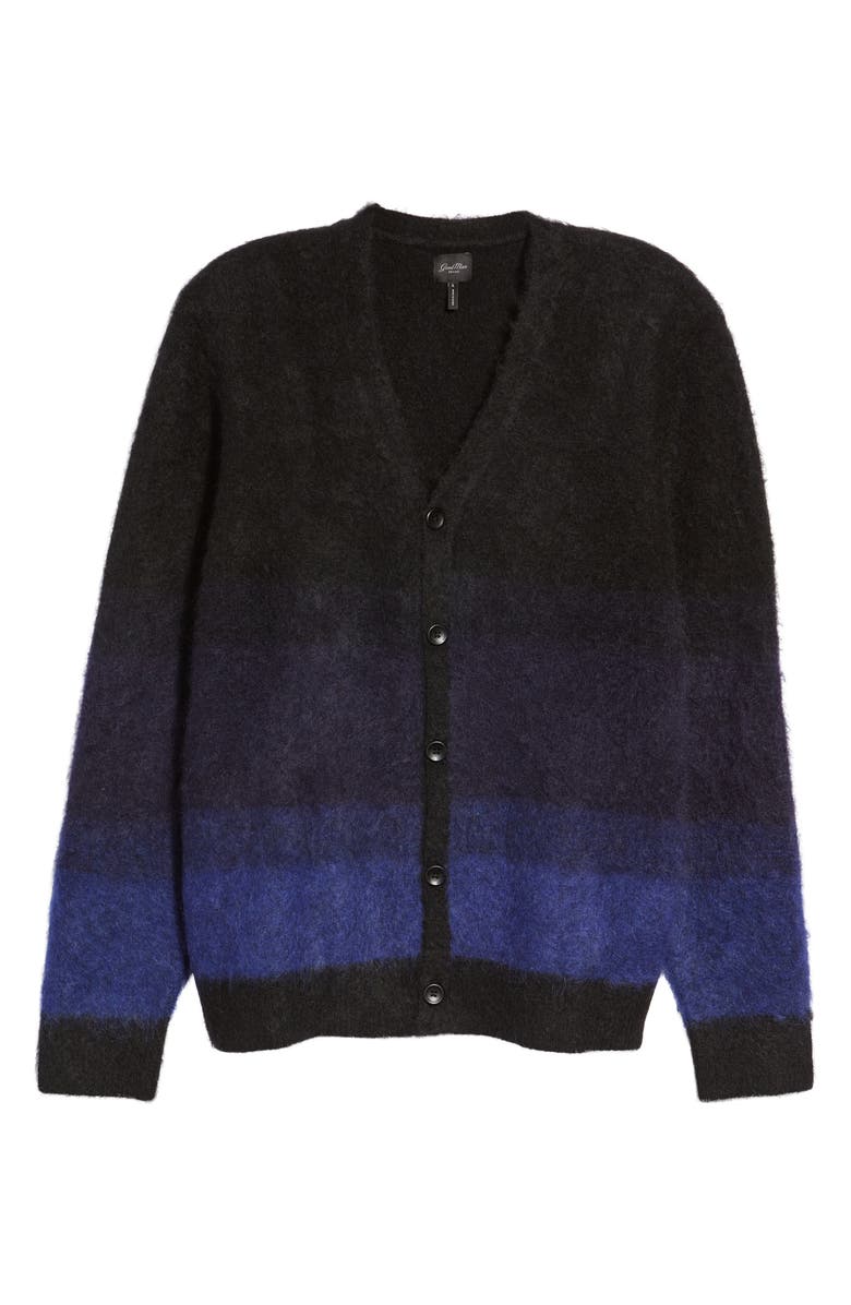Ombré Stripe Mohair & Wool Blend Cardigan