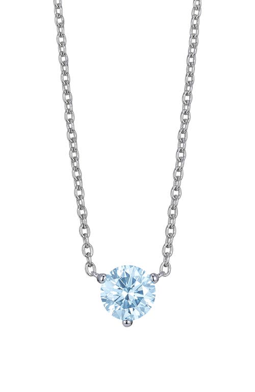 Shop Lightbox 1-carat Lab Grown Diamond Necklace In Blue/14k White Gold