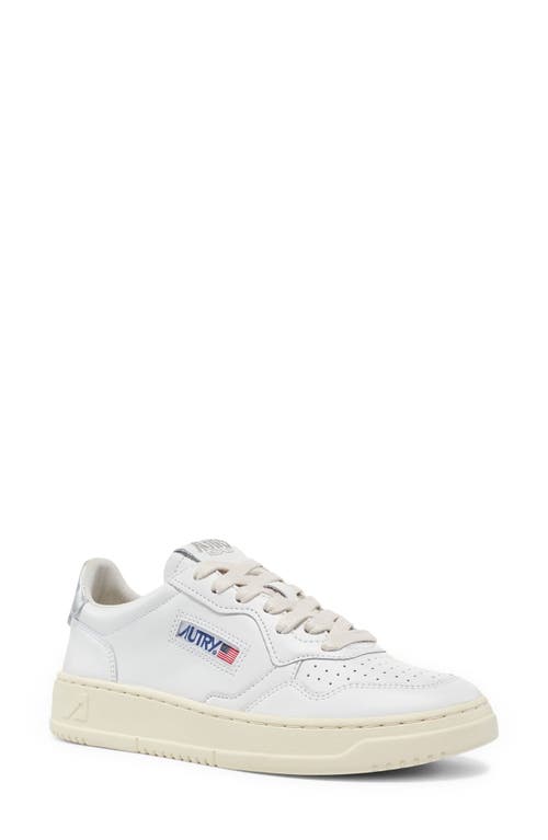 Shop Autry Medalist Low Sneaker In White/silver