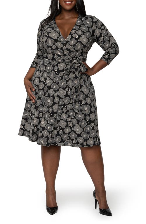 Perfect Faux Wrap Dress in Novelty Floral