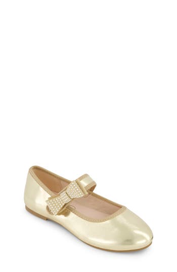 JESSICA SIMPSON JESSICA SIMPSON KIDS' AMY EMBELLISHED BOW MARY JANE FLAT
