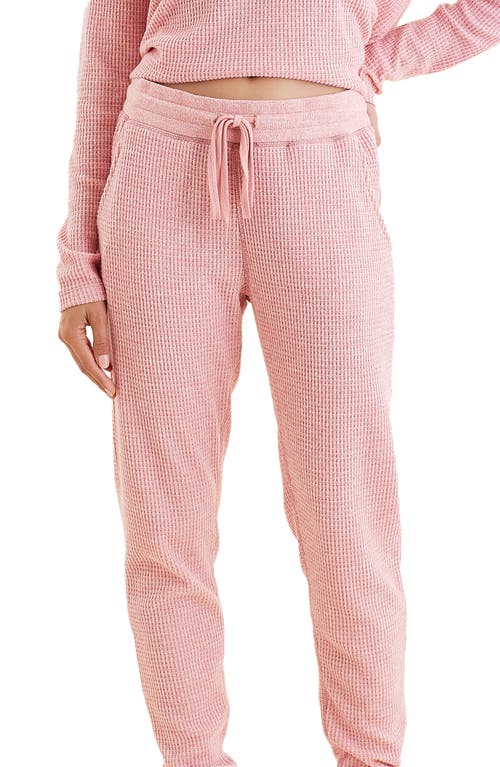 Shop Papinelle Waffle Knit Pajamas In Strawberry