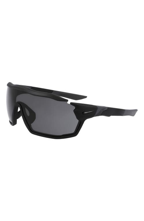 Shop Nike Show X Rush 58mm Shield Sunglasses In Matte Black/dark Grey