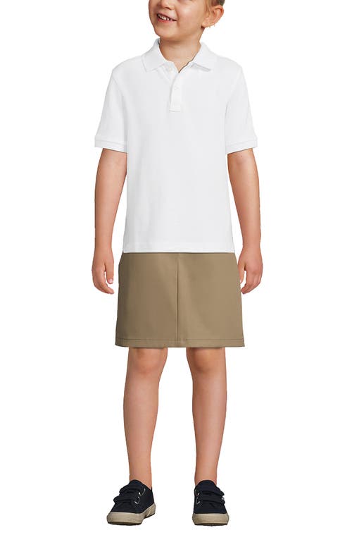 Lands' End School Uniform Kids Short Sleeve Mesh Polo Shirt In White