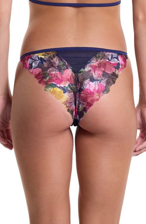 Shop Hanky Panky Wildly Bloom Tanga In Dark Sky Blue