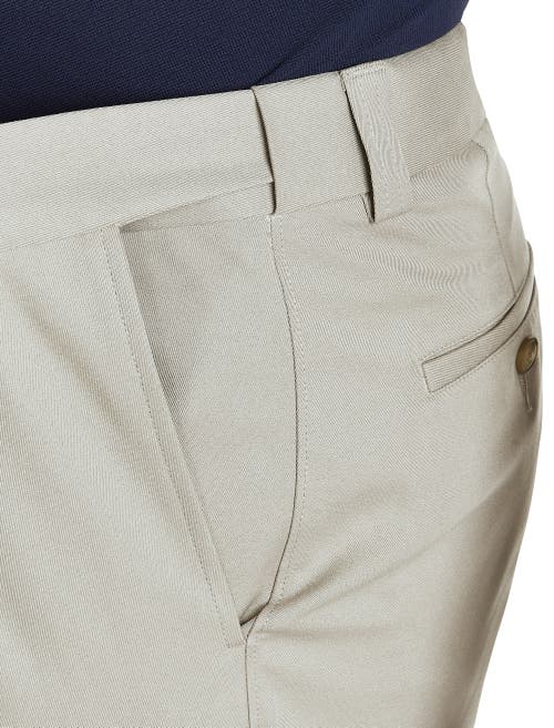 Oak Hill Waist-relaxer Pleated Microfiber Pants In New Khaki