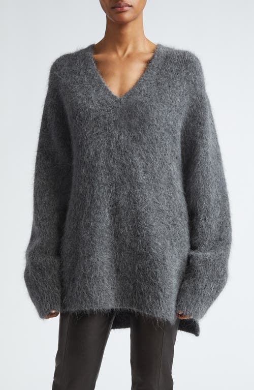 LOULOU STUDIO LOULOU DE SAISON GOTO OVERSIZE ALPACA BLEND V-NECK SWEATER 