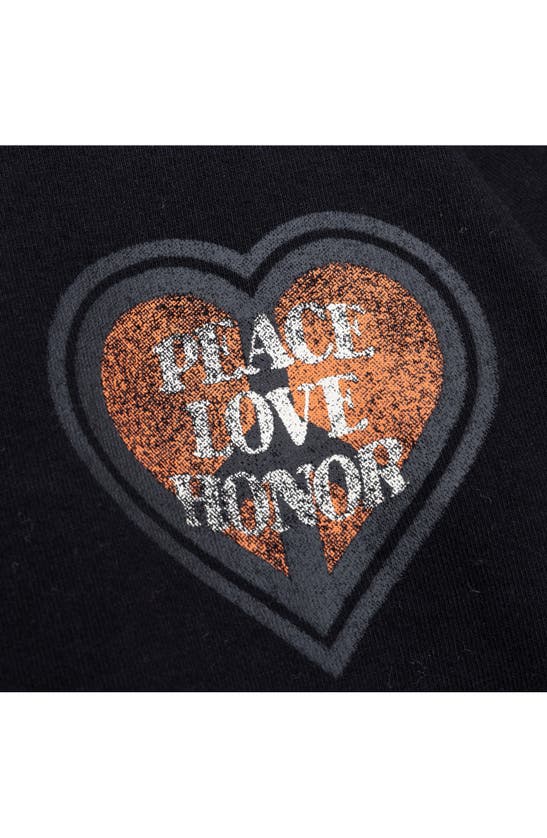 Shop Honor The Gift Peace, Love, Honor Graphic T-shirt In Black