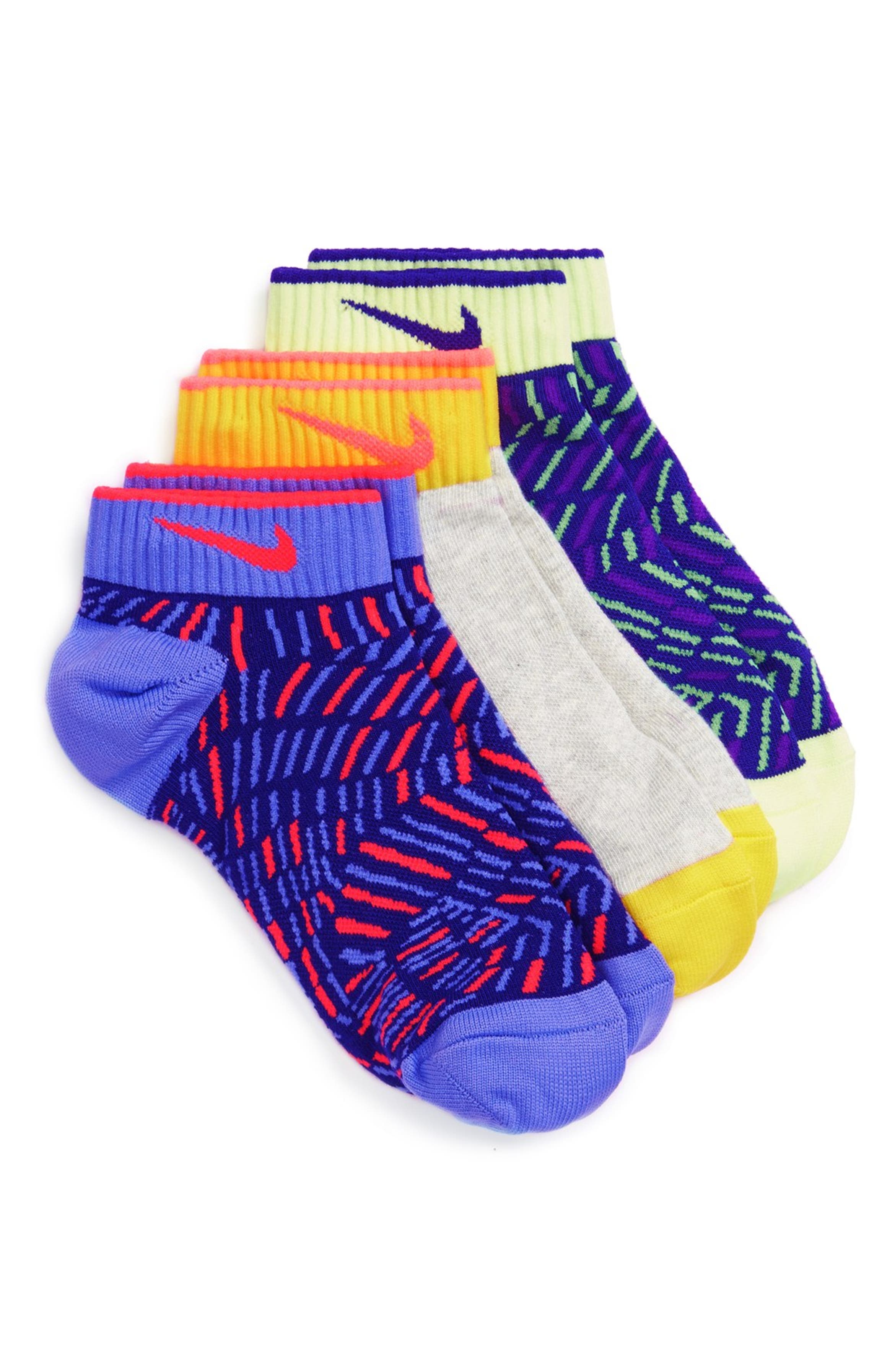 Nike Graphic Low Cut Cotton Socks (3-Pack) (Toddler, Little Kid & Big Kid) | Nordstrom