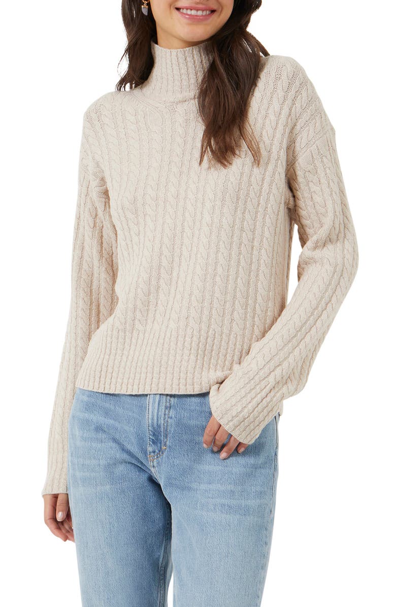 Tory Burch cable knit sweater, medium pale blue 