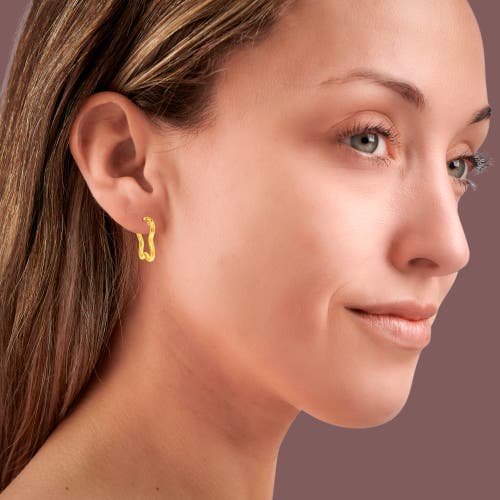 Donatello Gian Gold-tone Wavy Hoop Earrings In Gold