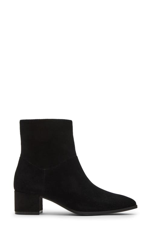 Shop Blondo Arena Pointed Toe Bootie In Black Suede