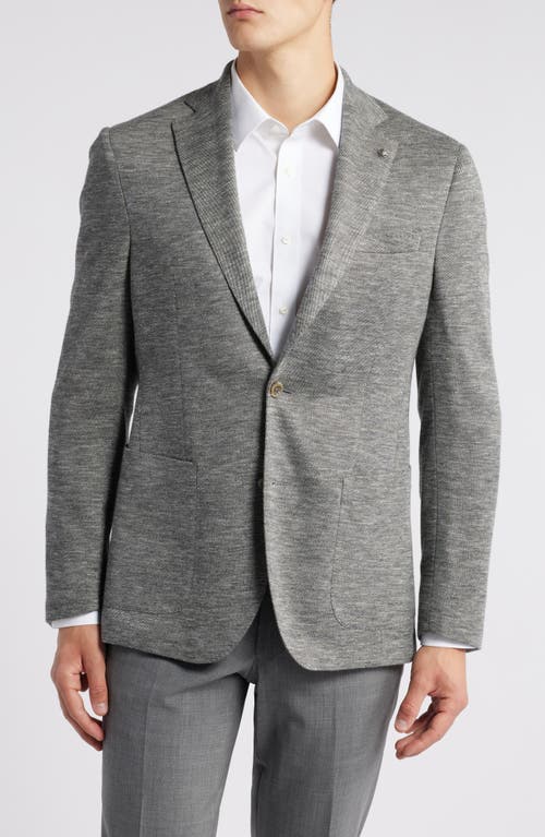 Jack Victor Hartford Wool & Silk Blend Piqué Sport Coat in Grey 