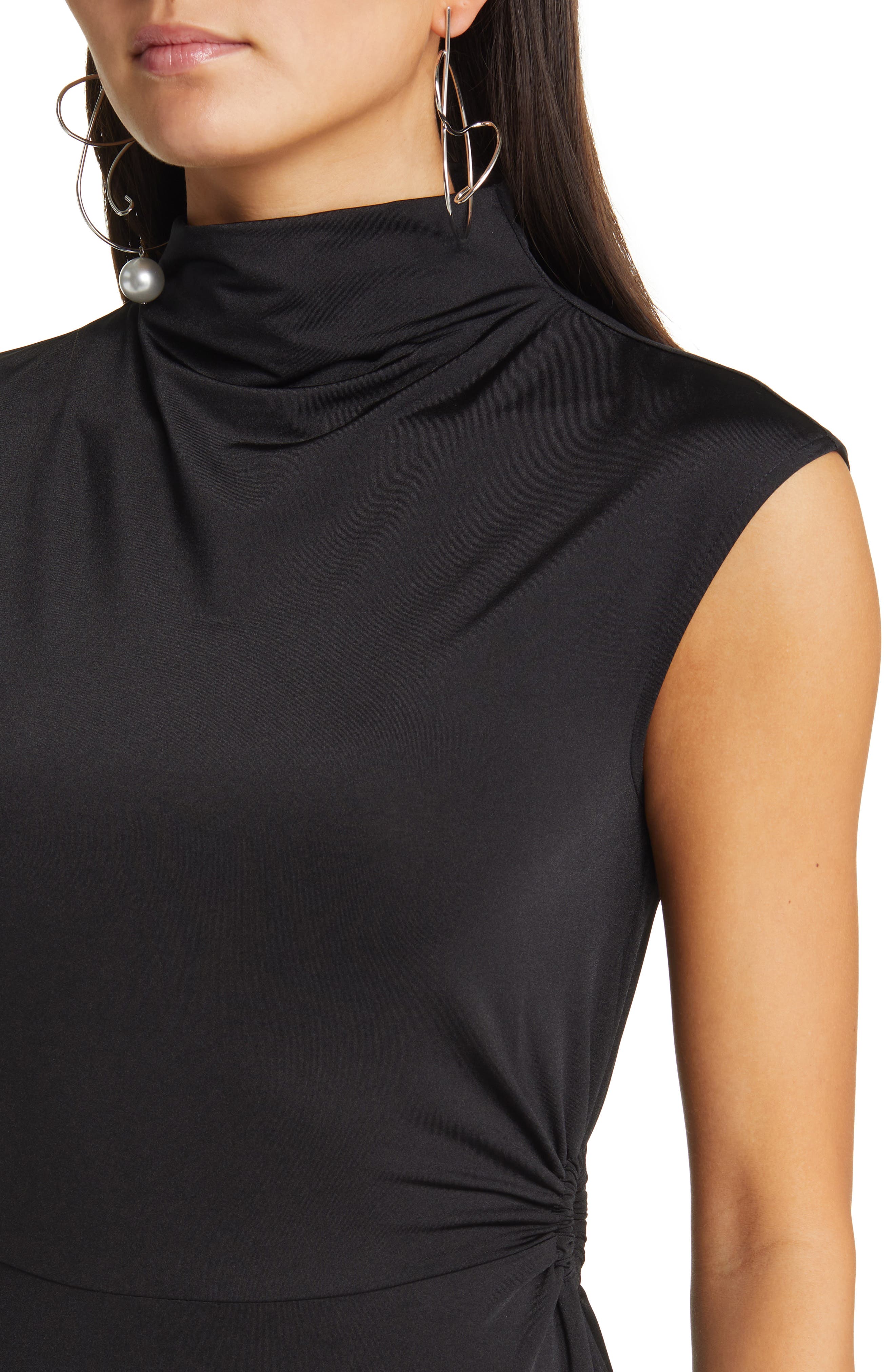 Open Edit Ring Detail ALine Midi Dress Nordstrom