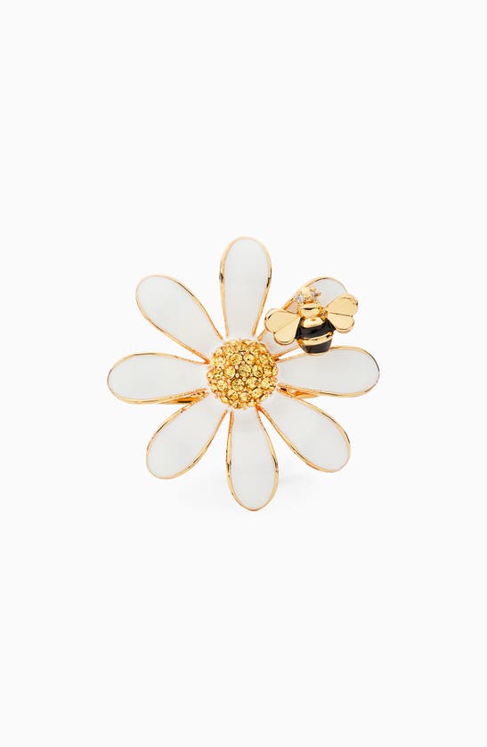 Kate Spade Dazzling Daisy Ring In White Multi