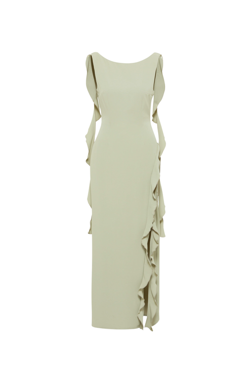 Shop Nanas Nana's Sophia Maxi Dress In Matcha Green