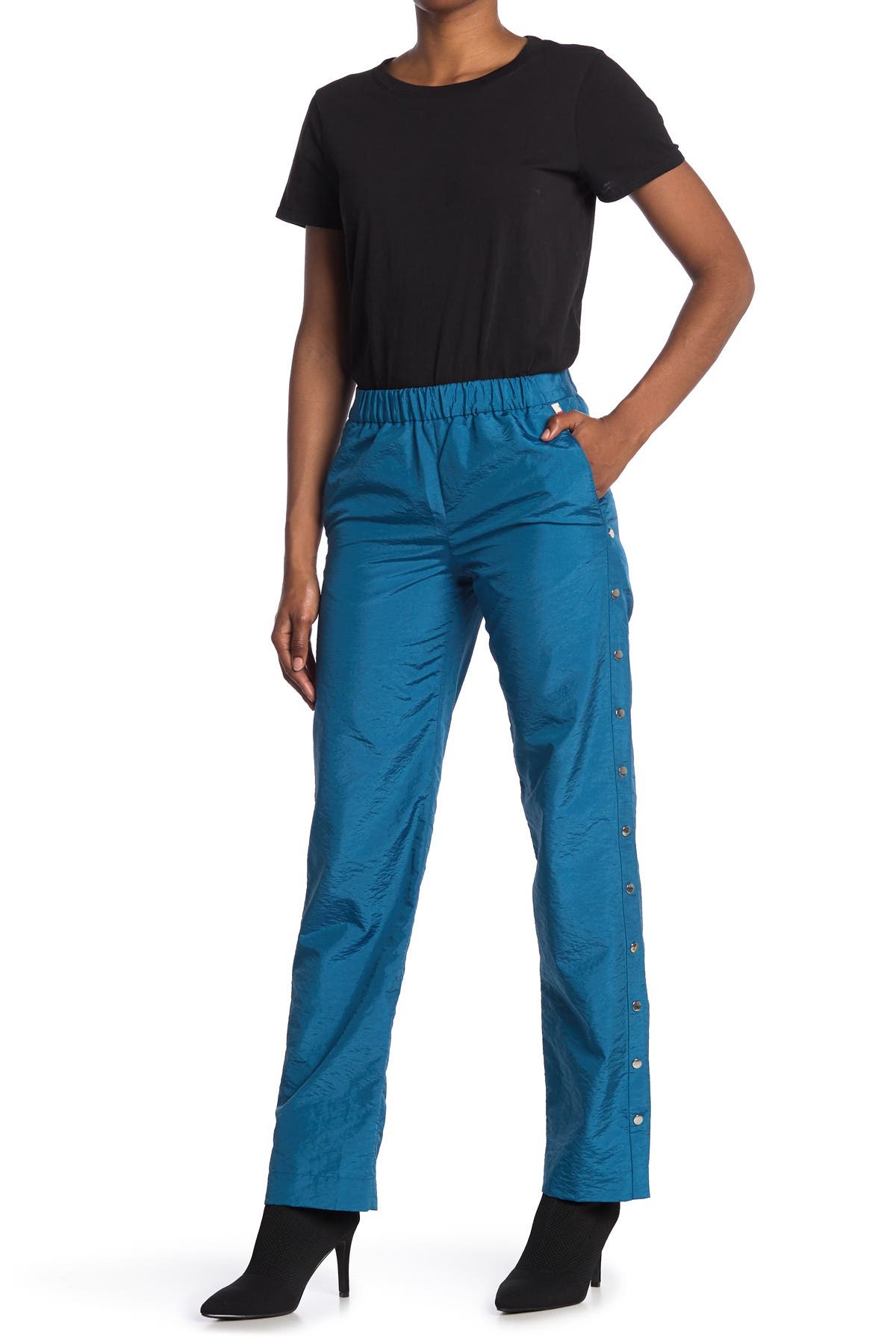 straight leg nylon track pants