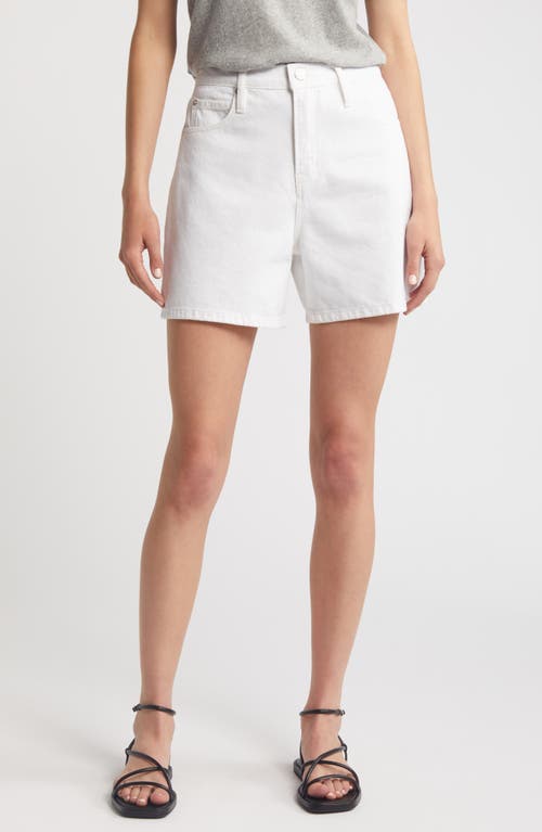 Shop Frame The Easy Denim Shorts In White