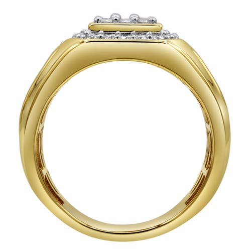 Shop Luvmyjewelry Hexonic Deluxe 14k Yellow Gold Diamond Men Statement Ring