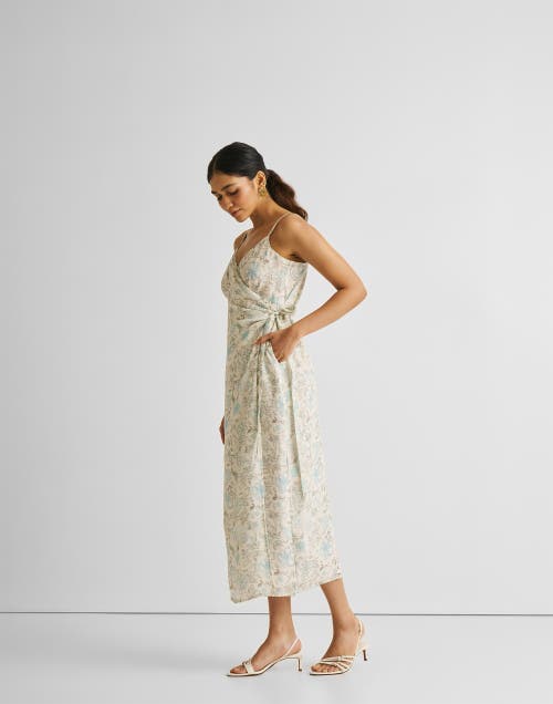 Reistor Strappy Wrap Dress In Lily Love