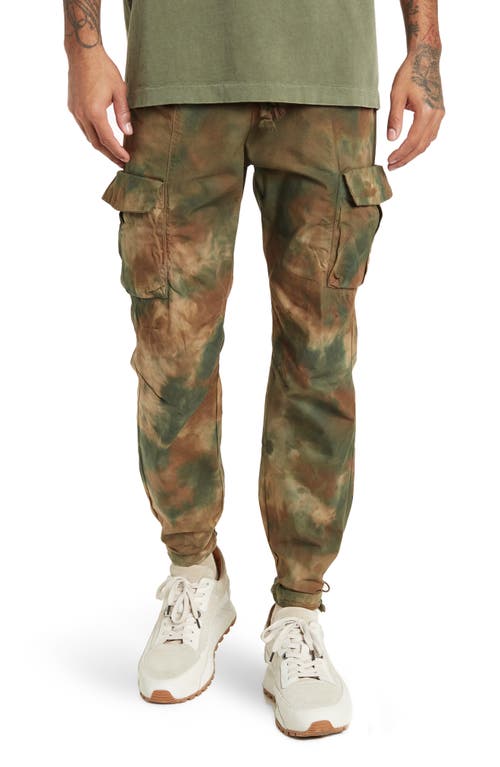 John Elliott Tie Dye Cargo Pants in Camo Tie-Dye