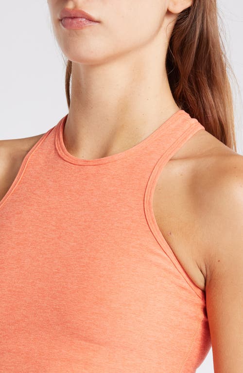 Shop Beyond Yoga Studio Crop Tank In Radiant Coral Heathe