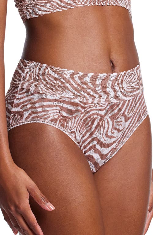 Hanky Panky Print Lace Briefs In Hide And Seek