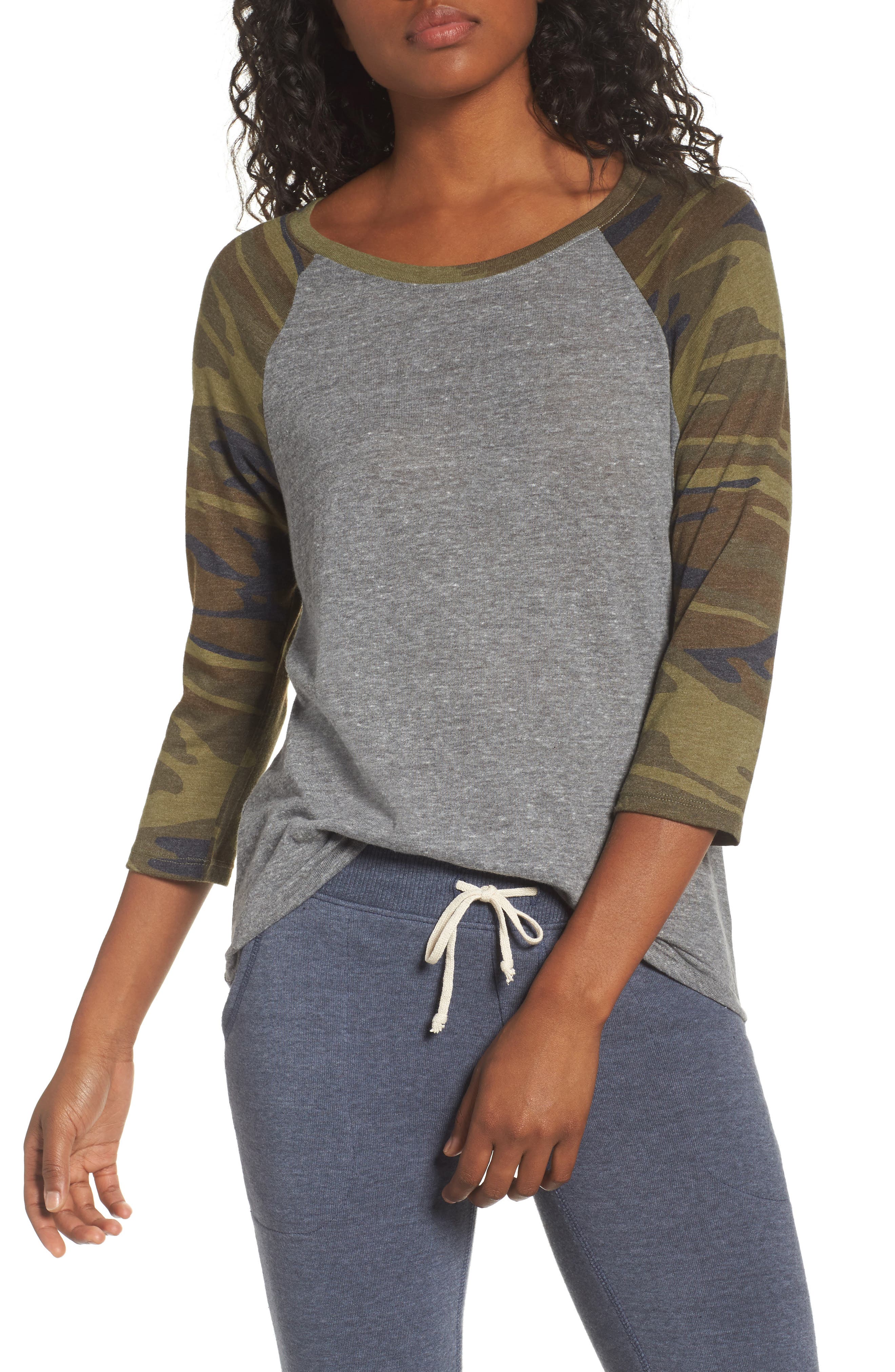 camo raglan tee womens