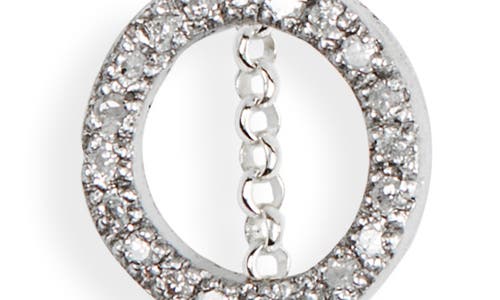 Meshmerise Bezel Diamond Initial Chain Necklace In White-o