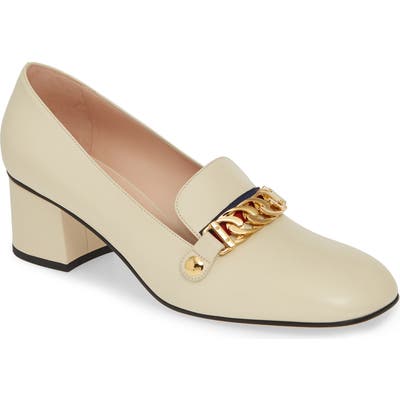 Gucci Loafer Pump - White