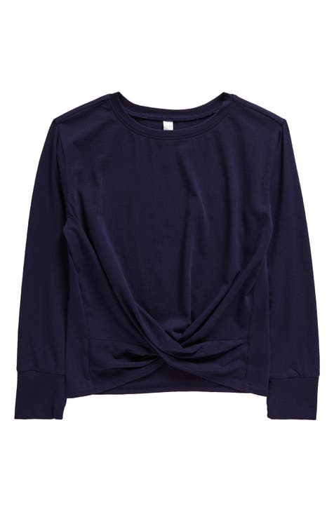 Pointelle Tee - Navy - The Canyon