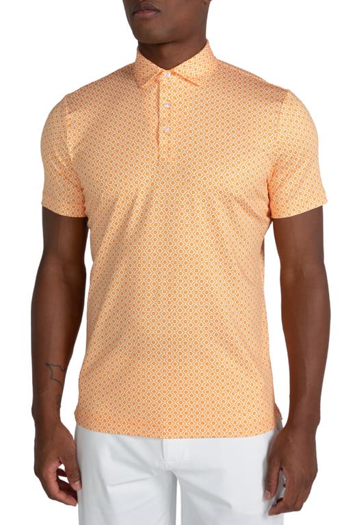 Shop Redvanly Harrow Performance Golf Polo In Tangelo