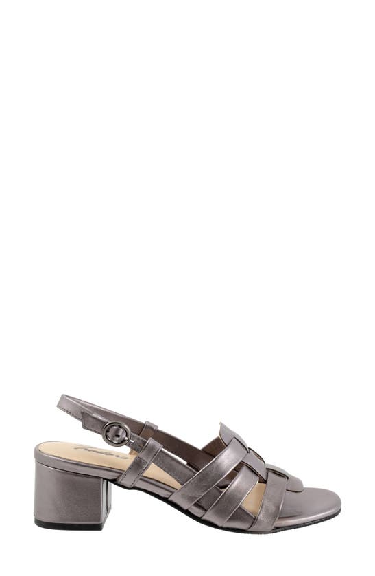 Trotters Luna Slingback Sandal In Pewter Metallic