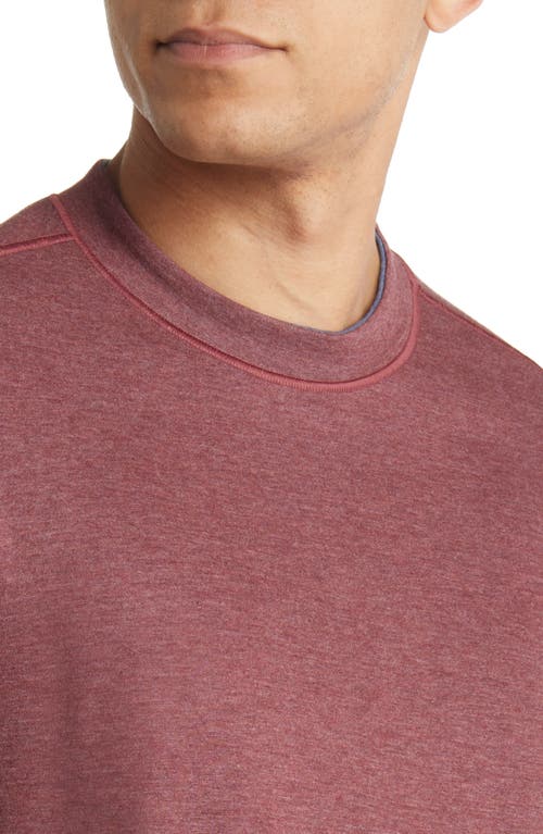 Shop Johnston & Murphy Reversible Cotton & Modal Blend Sweater In Berry/blue