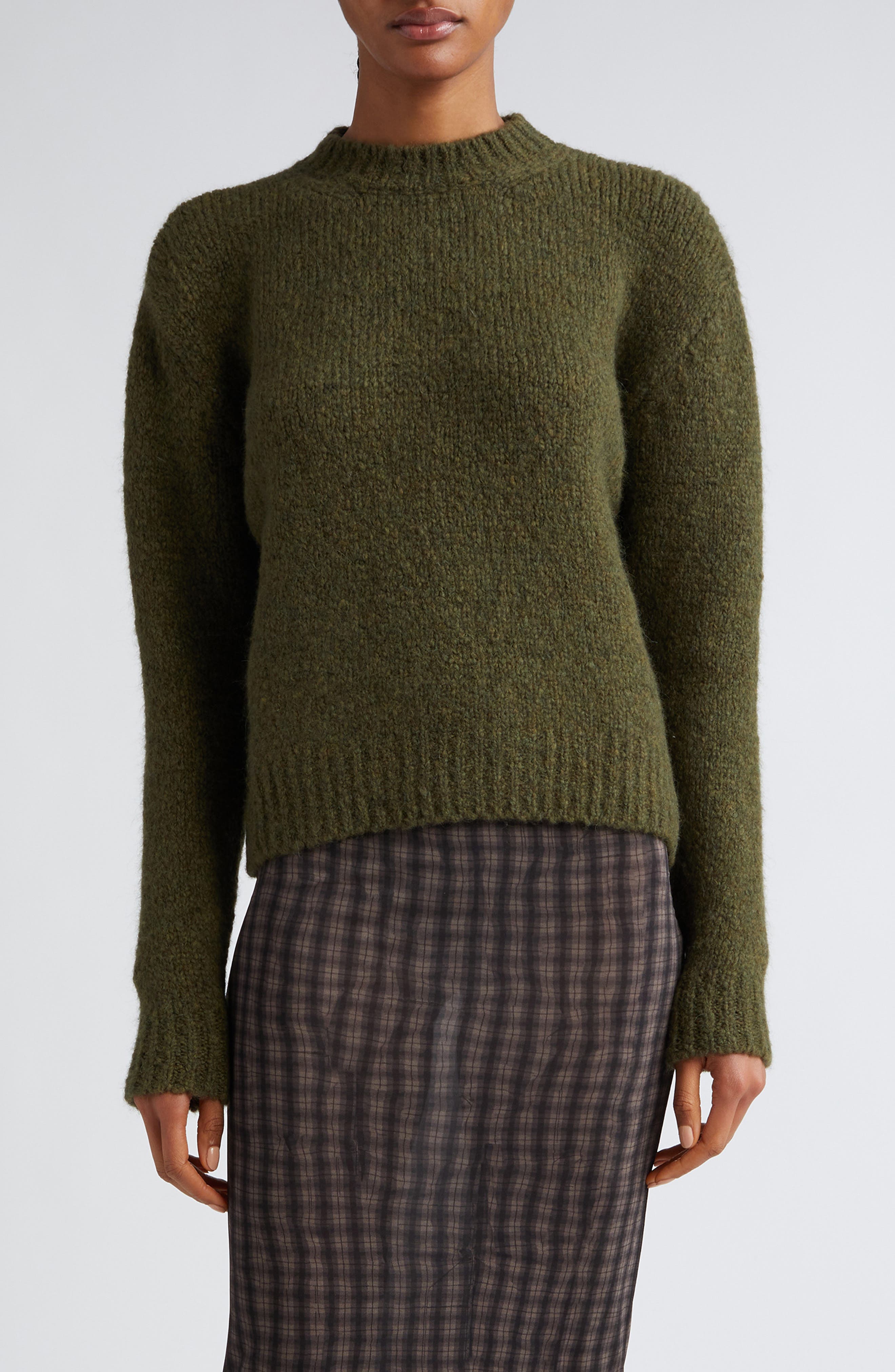 Intarsia wool turtleneck sweater