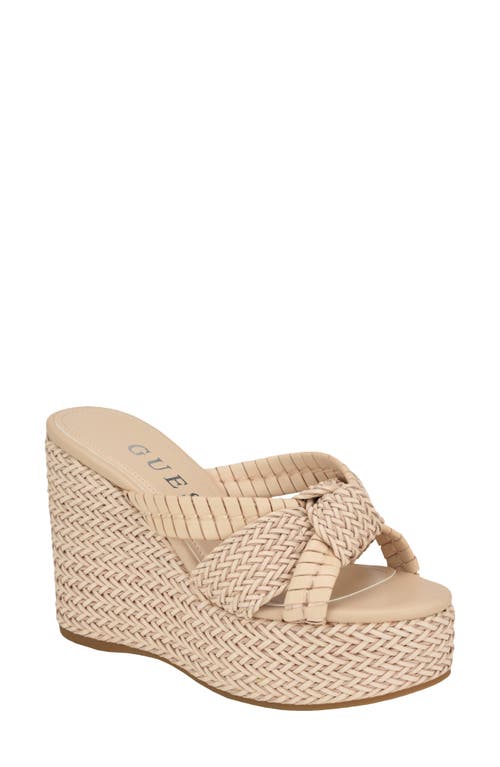 Eveh Platform Wedge Sandal in Light Natural