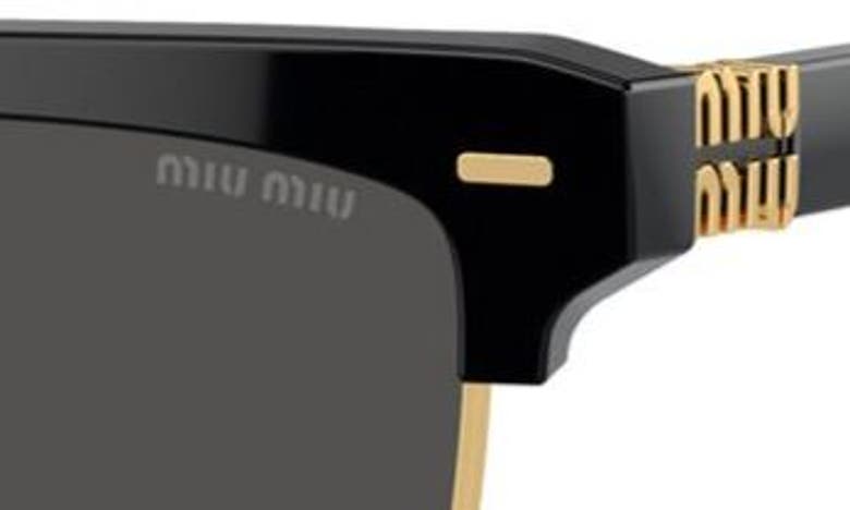 Shop Miu Miu 54mm Square Sunglasses In Dark Grey