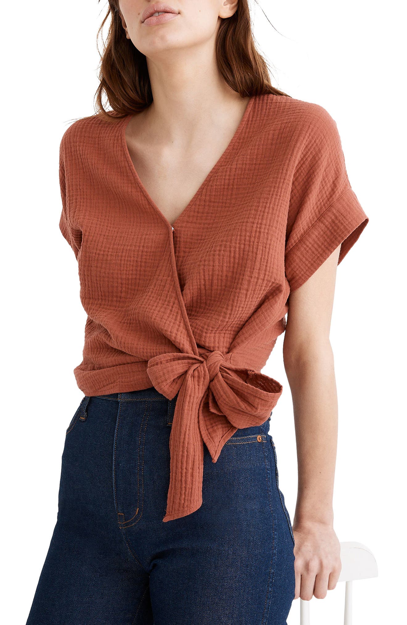 Madewell Lightspun Wrap Top | Nordstrom