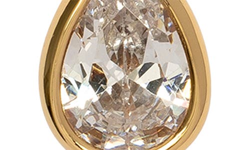 Made By Mary Pear Cubic Zirconia Charm Pendant In Gold