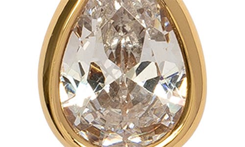 Shop Made By Mary Pear Cubic Zirconia Charm Pendant In Gold